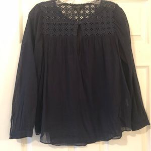 J Crew Navy Blouse